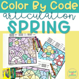 Speech Therapy Coloring Pages - Spring Color by Code