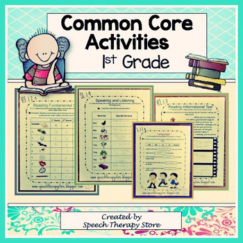 Preview of Speech Therapy Common Core Activities for 1st Graders