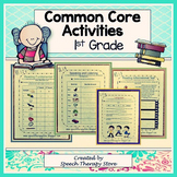 Speech Therapy Common Core Activities for 1st Graders