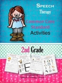 Speech Therapy Common Core Activities for 2nd Grade