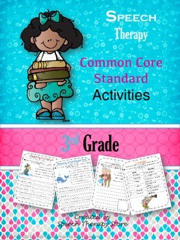 Preview of Speech Therapy Common Core Activities for 3rd Grade