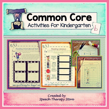 Preview of Speech Therapy Common Core Activities for Kindergarten
