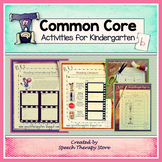Speech Therapy Common Core Activities for Kindergarten