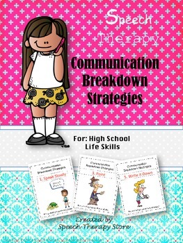 Preview of Speech Therapy Communication Breakdown Strategies for Life Skills Students