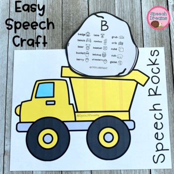 Preview of Speech Therapy Craft Dump Truck includes Compound Words Articulation Mixed Group