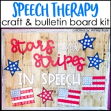 Speech Therapy Craft - Patriotic Flag Bulletin Board Kit f