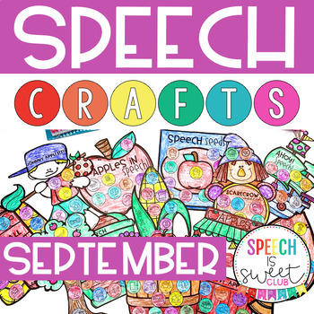 Preview of Fall Speech Therapy Crafts | Articulation Activities, Apraxia, Fluency, and More