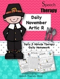 Speech Therapy Daily Articulation R November