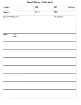 time speech sheet record contest by Notes The Speech Template Record Daily Buckeye Therapy