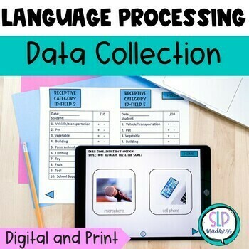 Preview of Similarities and Differences Speech Therapy Data Collection Sheets for IEP Goals