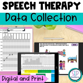 Preview of Speech Therapy Data Collection Sheets l Data Collection Bundle IEP Goal Trackers