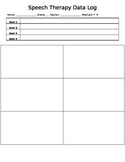 Speech Therapy Data Log for 2x4 inch Sticker Labels