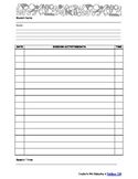 Speech Therapy Data Sheet for Individual Students