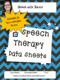 Speech Therapy Data Sheets