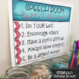 Speech Therapy Room Decor - Expectations Poster - Back To School