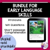 Speech Therapy Early Language Skills | Digital/Printable