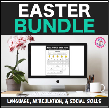 Preview of Easter Interactive PDF: Language, Artic, & Social Skills Distance Learning