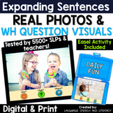 Speech Therapy Real Photos with WH Questions Visuals, Incr