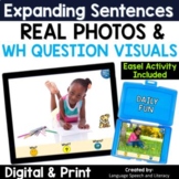 Spring Speech Therapy Expanding Sentences Real Photos & WH