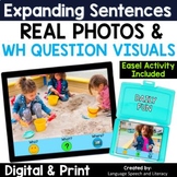 Speech Therapy Expanding Sentences Real Photos & WH Questi