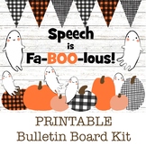Speech Therapy Fall Halloween Bulletin Board, Wall Art, Cl