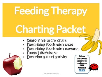 Preview of Home Speech Therapy/Feeding Therapy: Sensory hierarchy chart, Describing foods