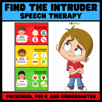 Preview of Speech Therapy Clipart - Find The Intruder