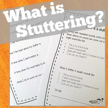 Preview of Speech Therapy Fluency Activities for Stuttering | Speech Fluency & Stuttering