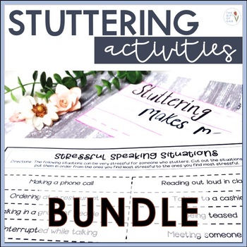 Preview of Speech Therapy Stuttering Activities | Fluency Stuttering
