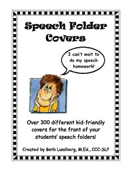 Preview of Speech Therapy Folder Covers
