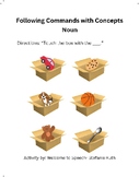 Speech Therapy, Following Directions,  Nouns & Concepts, M