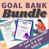 Speech Therapy Goal Bank BUNDLE: EI and Preschool/Pre-K & AAC!