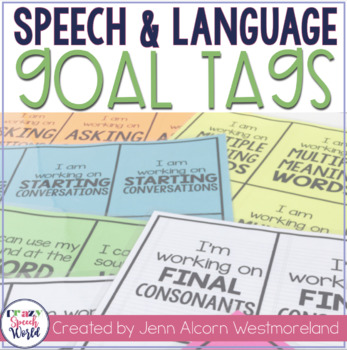 Preview of Speech Therapy Goal Tags & Stickers