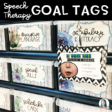Speech Therapy Goal Tags {Editable}