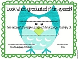 Speech Therapy Graduation Certificate