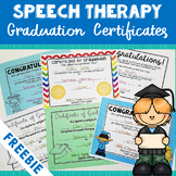 Speech Therapy Graduation Certificates | FREE