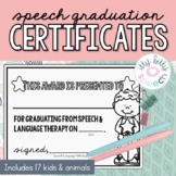 Speech Therapy Graduation Certificates FREEBIE