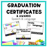Speech Therapy Graduation Certificates and Awards