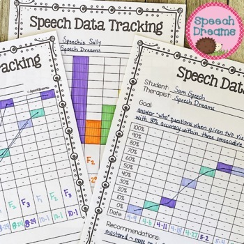 Preview of Speech Therapy Graphs for Data Tracking and Progress Monitoring Visuals