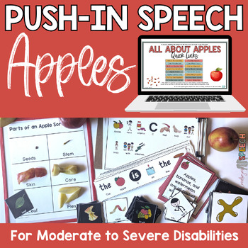 Preview of Speech Therapy Push In Group Activities for Self Contained Classrooms - Apples