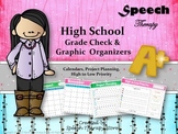 Speech Therapy High School Grade Check & Organization System