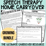 Speech Therapy Handouts and Home Carryover Bundle