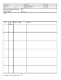 Speech Therapy SLP Individual Student Data Sheet Template