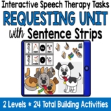 Speech Therapy Language BOOM CARDS Requesting Unit with Se
