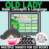 Speech Therapy Book Companions | Old Lady Series BOOM CARDS