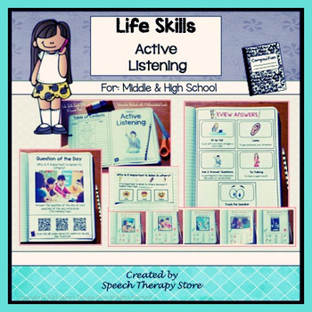 Preview of Speech Therapy Life Skills Active Listening: Differentiated Lesson Plans