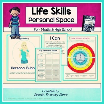Preview of Speech Therapy Life Skills Personal Space: Differentiated Lesson Plans