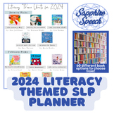 Speech Therapy Literacy Theme Planner 2024 - WITH BOOK SUG
