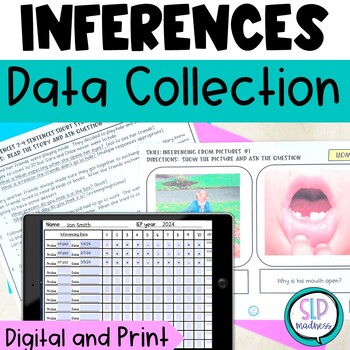Preview of Speech Therapy Data Collection Sheets l Making Inferences IEP Goal Data Tracking