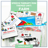 Speech Therapy Mini Themed Language Unit FARM | Printable 